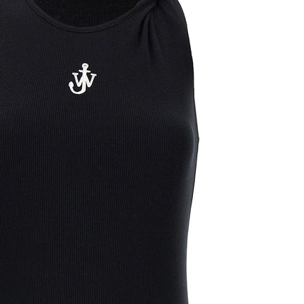 J.W.Anderson Black Cotton Midi Dress