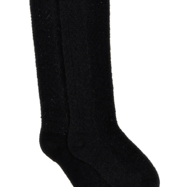 Valentino Garavani Black Wool Socks