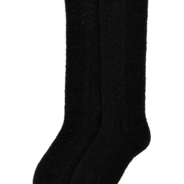 Valentino Garavani Black Wool Socks