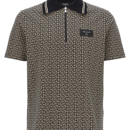 Balmain Bicolor Cotton Polo Shirt