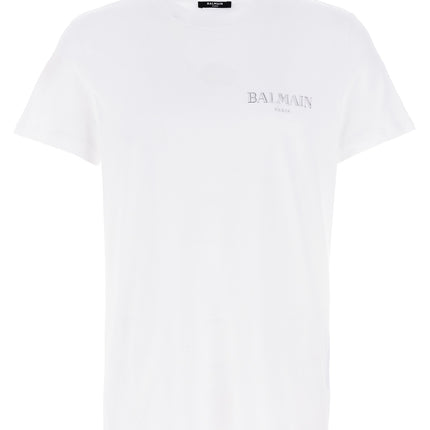 Balmain White Organic Cotton T-Shirt