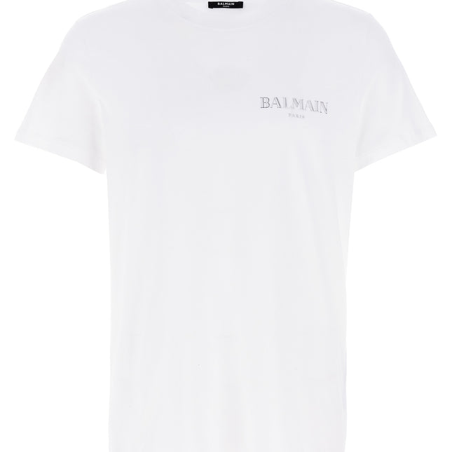 Balmain White Organic Cotton T-Shirt