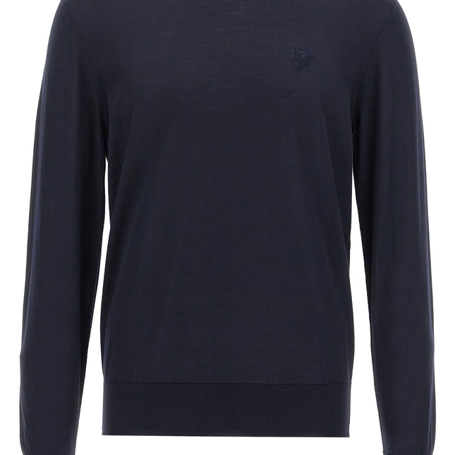 Dolce & Gabbana Blue Silk Cardigan
