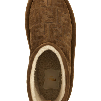 Fendi Brown Calf Leather Bos Taurus Ankle Boots
