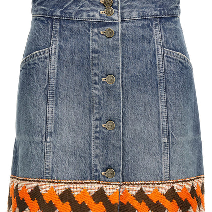 Valentino Garavani Multicolor Cotton Long Skirt