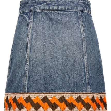 Valentino Garavani Multicolor Cotton Long Skirt