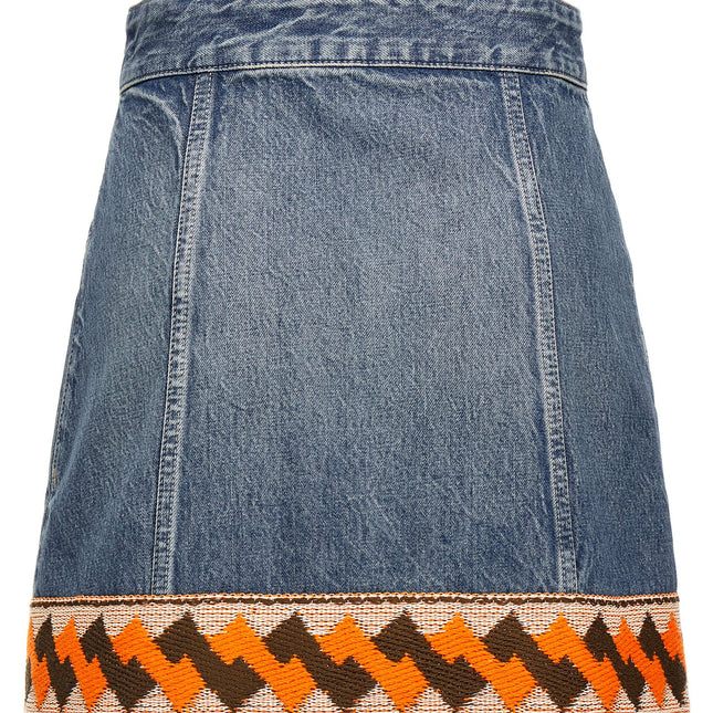 Valentino Garavani Multicolor Cotton Long Skirt
