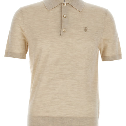 Burberry Beige Wool Polo Shirt