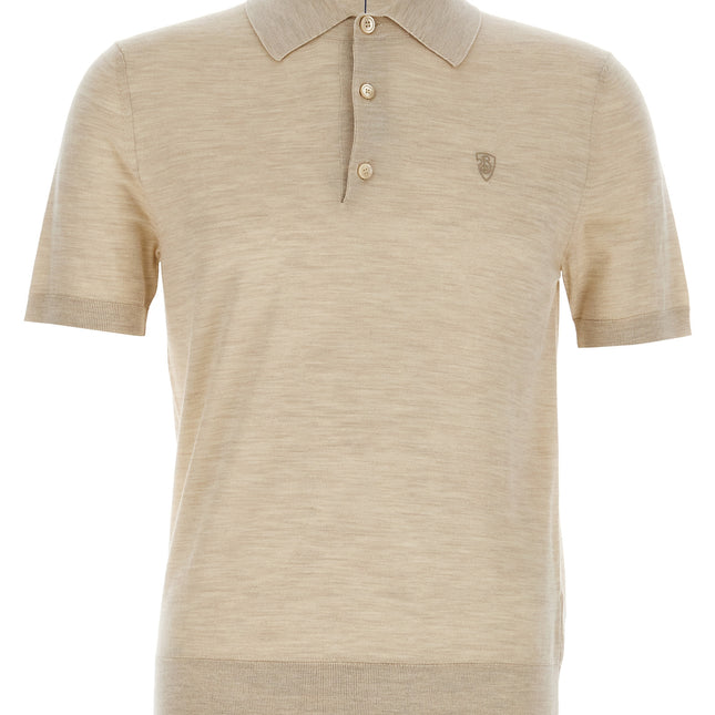 Burberry Beige Wool Polo Shirt