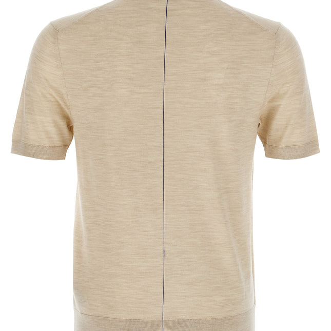 Burberry Beige Wool Polo Shirt