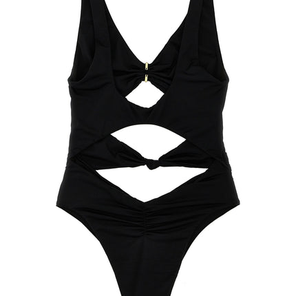 Elisabetta Franchi Black Polyamide One-Piece Swimsuit