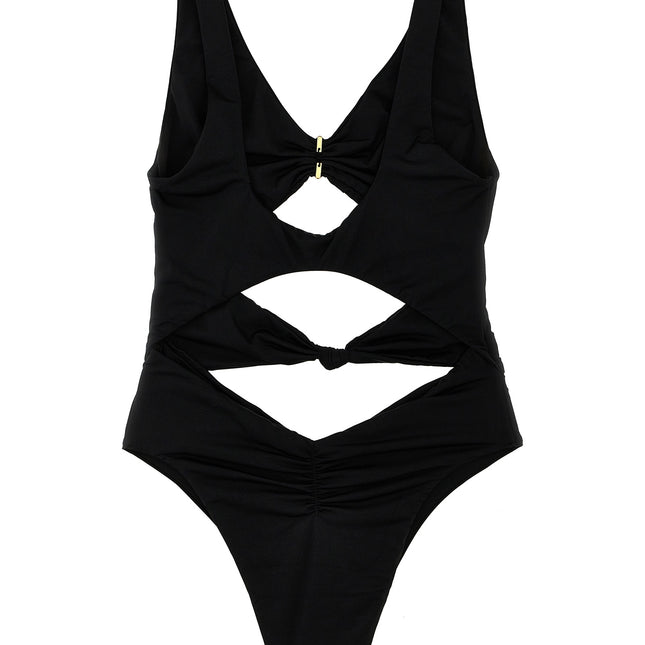 Elisabetta Franchi Black Polyamide One-Piece Swimsuit