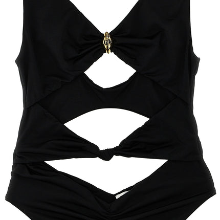 Elisabetta Franchi Black Polyamide One-Piece Swimsuit