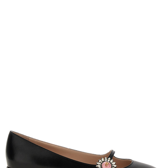 Valentino Garavani Black Calfskin Ballet Flats