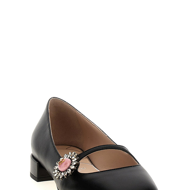 Valentino Garavani Black Calfskin Ballet Flats