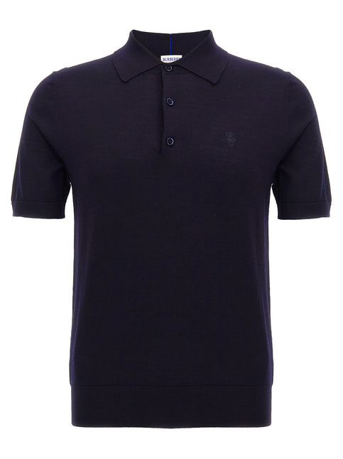 Burberry Blue Wool Polo Shirt