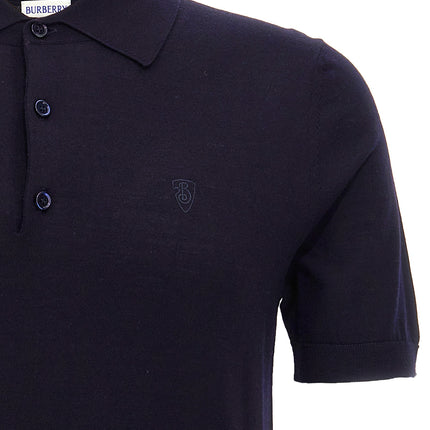 Burberry Blue Wool Polo Shirt