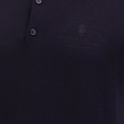 Burberry Blue Wool Polo Shirt