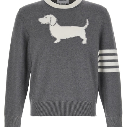 Thom Browne Gray Cotton Cardigan