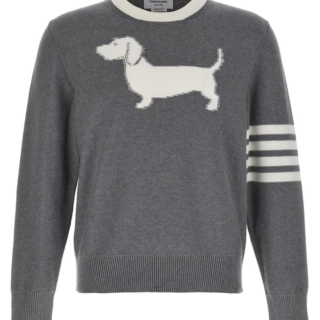 Thom Browne Gray Cotton Cardigan