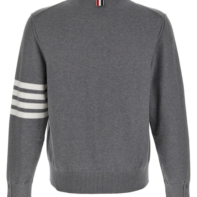 Thom Browne Gray Cotton Cardigan
