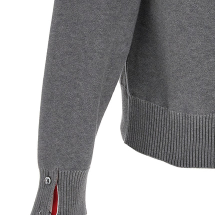 Thom Browne Gray Cotton Cardigan