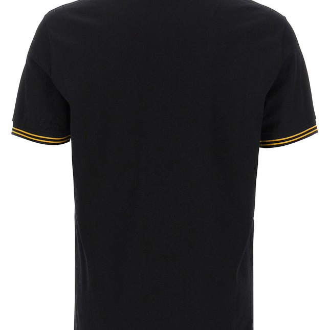 Versace Black Cotton Polo Shirt