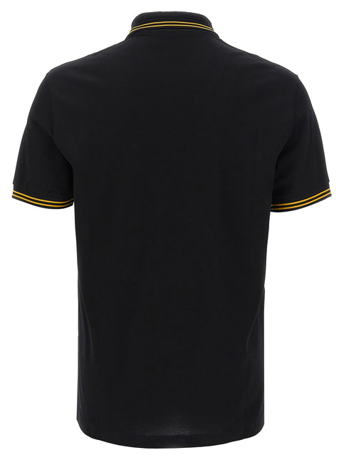Versace Black Cotton Polo Shirt
