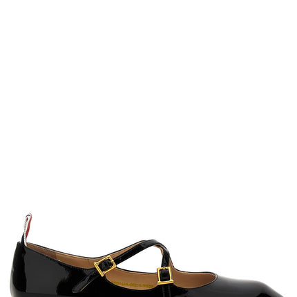 Thom Browne Black Lamb Leather Ballet Flats