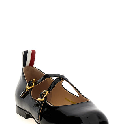 Thom Browne Black Lamb Leather Ballet Flats