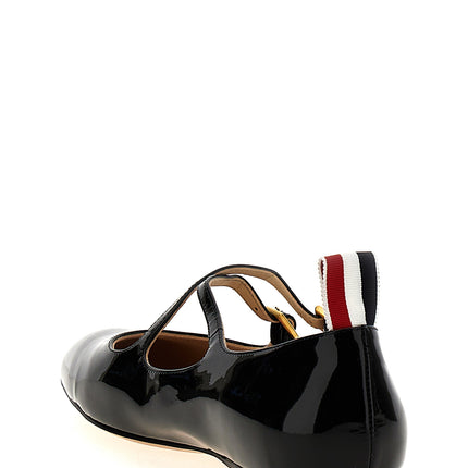 Thom Browne Black Lamb Leather Ballet Flats