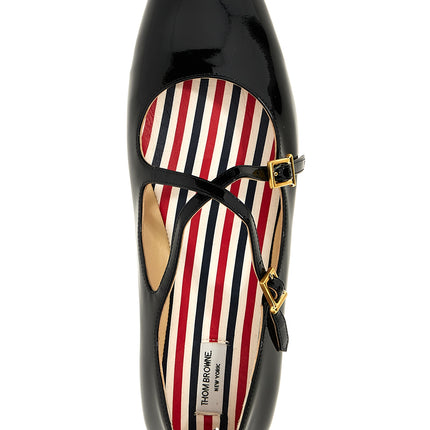 Thom Browne Black Lamb Leather Ballet Flats