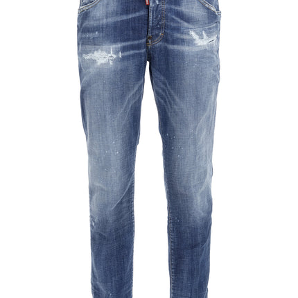 Dsquared² Blue Cotton Straight-Leg Jeans