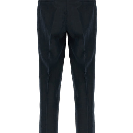 Brunello Cucinelli Blue Linen Casual Pants