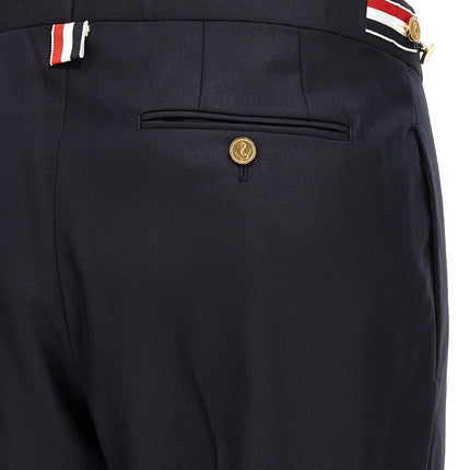 Thom Browne Blue Wool Casual Pants