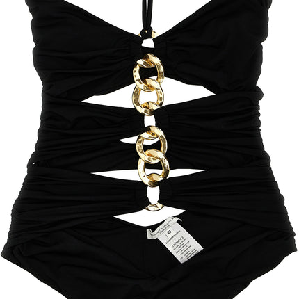 Elisabetta Franchi Black Polyamide One-Piece Swimsuit