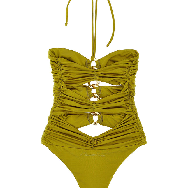 Elisabetta Franchi Bicolor Polyamide One-Piece Swimsuit