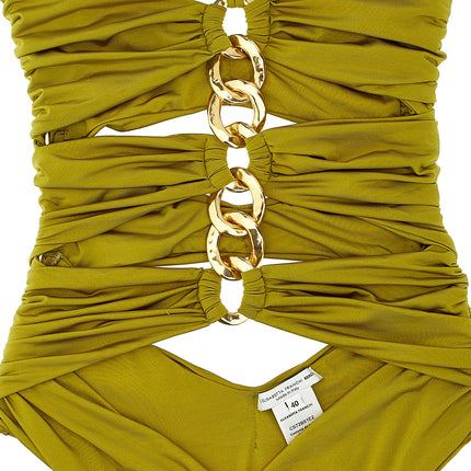 Elisabetta Franchi Bicolor Polyamide One-Piece Swimsuit