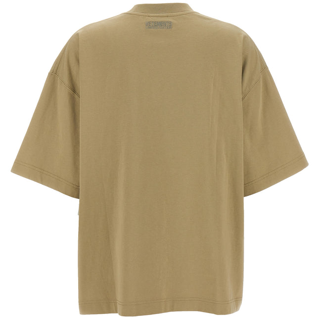 Vetements Beige Cotton T-Shirt