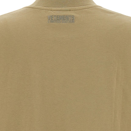 Vetements Beige Cotton T-Shirt