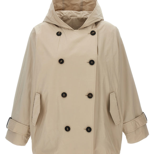 Brunello Cucinelli Beige Polyester Full-Length Jacket