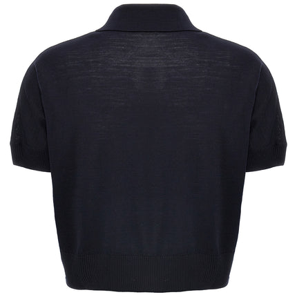 Khaite Blue Wool Shortsleeve Shirt