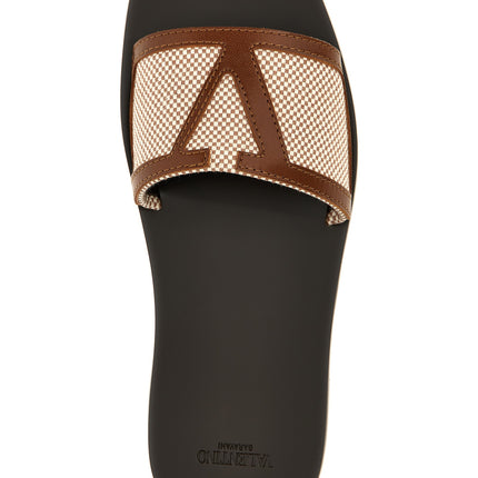 Valentino Garavani Brown Cotton Slides
