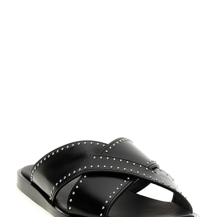 Church's Black Calf Leather Bos Taurus Slides