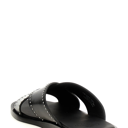 Church's Black Calf Leather Bos Taurus Slides
