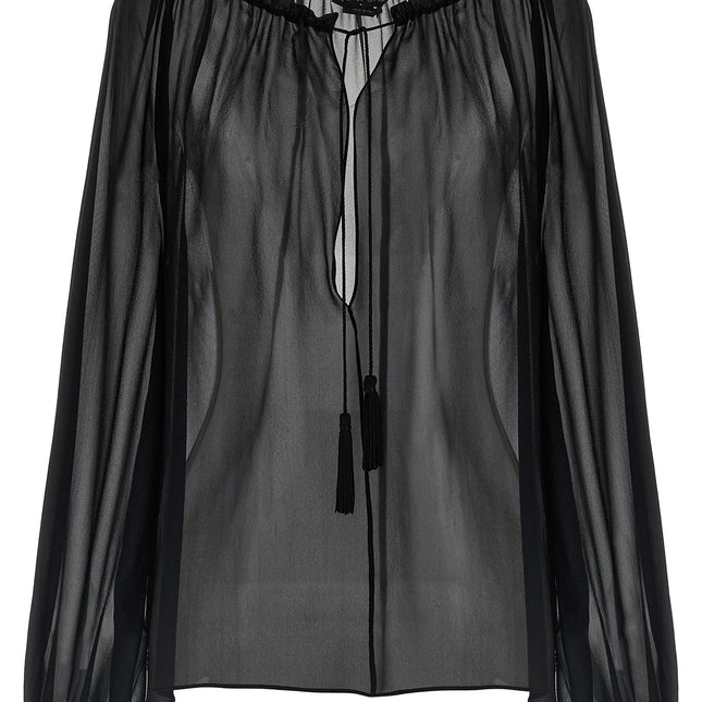 Tom Ford Black Silk Blouse