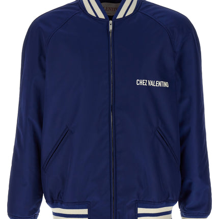 Valentino Garavani Blue Polyamide Bomber