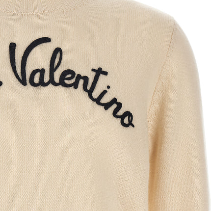 Valentino Garavani Beige Virgin Wool Cardigan