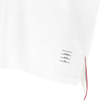 Thom Browne White Cotton Polo Shirt