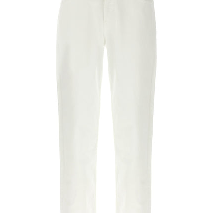 Department 5 White Cotton Straight-Leg Jeans